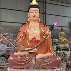 彩繪觀音雕塑，玻璃鋼仿真雕塑