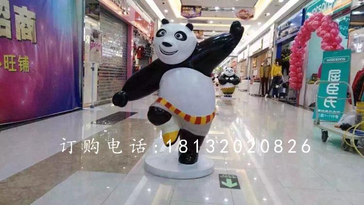 玻璃鋼功夫熊貓雕塑，卡通動(dòng)物雕塑 (3)