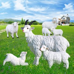 羊群雕塑，公園玻璃鋼動物雕塑