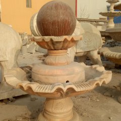 風水球，晚霞紅風水球噴泉