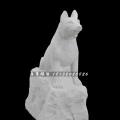 小兔小狗石雕，漢白玉十二生肖石雕