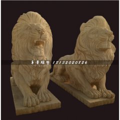 獅子石雕，大型西洋獅石雕