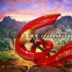 沖鋒號銅雕，八一起義紀念雕塑