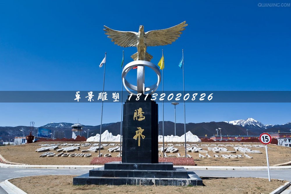 不銹鋼騰飛雕塑，廣場(chǎng)不銹鋼老鷹雕塑