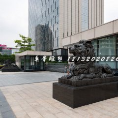 匯豐獅銅雕，銀行門口銅獅子
