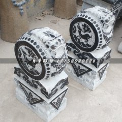 抱鼓石雕塑，仿古門墩雕塑