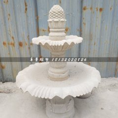 跌水盆石雕，大理石小型噴泉