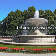噴泉石雕，公園歐式噴泉