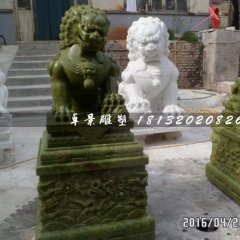 大理石獅子，動物石雕