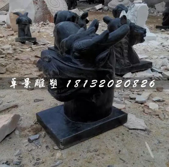 十二生肖獸首石雕，公園動(dòng)物石雕 (2)