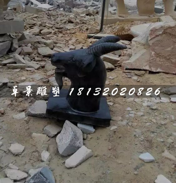 十二生肖獸首石雕，公園動(dòng)物石雕 (6)