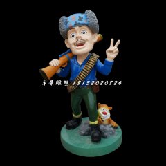 光頭強(qiáng)雕塑，玻璃鋼卡通雕塑