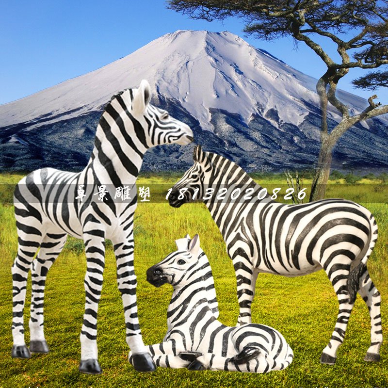 斑馬雕塑，公園仿真動(dòng)物雕塑