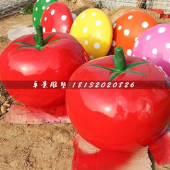 仿真番茄雕塑，玻璃鋼蔬菜