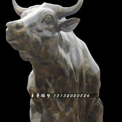 開荒牛雕塑，玻璃鋼仿銅牛雕塑