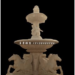 動物石噴泉，廣場景觀石雕