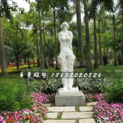 清風石雕，公園少女石雕