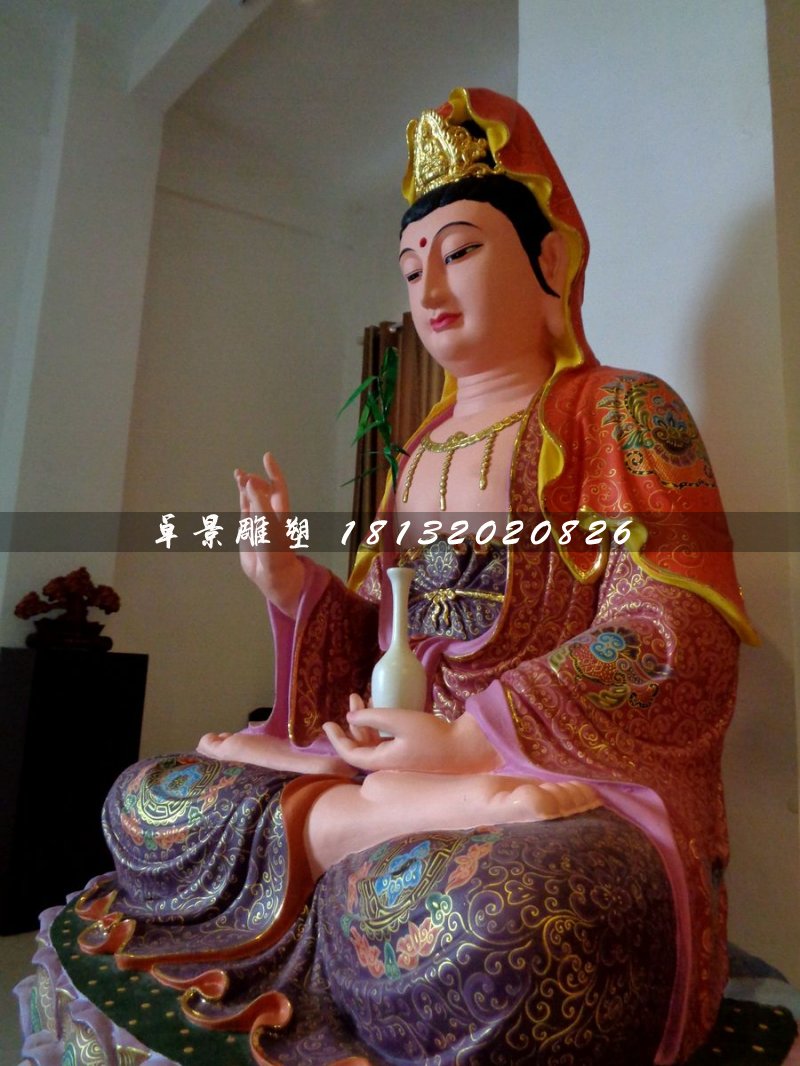 觀世音菩薩雕塑，玻璃鋼佛像