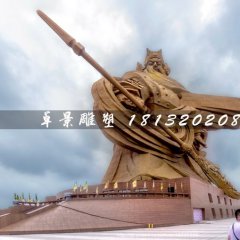 不銹鋼關(guān)公雕塑，廣場(chǎng)大型關(guān)公像