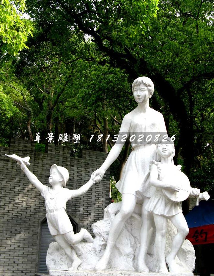 美好未來(lái)石雕，廣場(chǎng)人物石雕