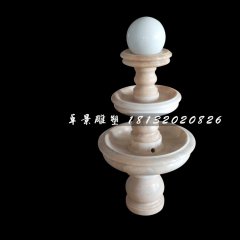 風水球石雕，晚霞紅景觀雕塑