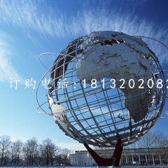 不銹鋼地球雕塑大型企業雕塑