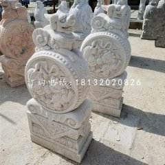 大理石門墩，門枕石雕塑