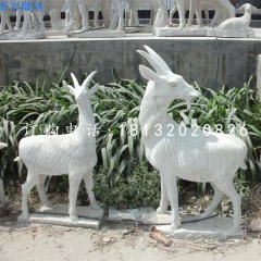 山羊石雕，大理石動(dòng)物雕塑