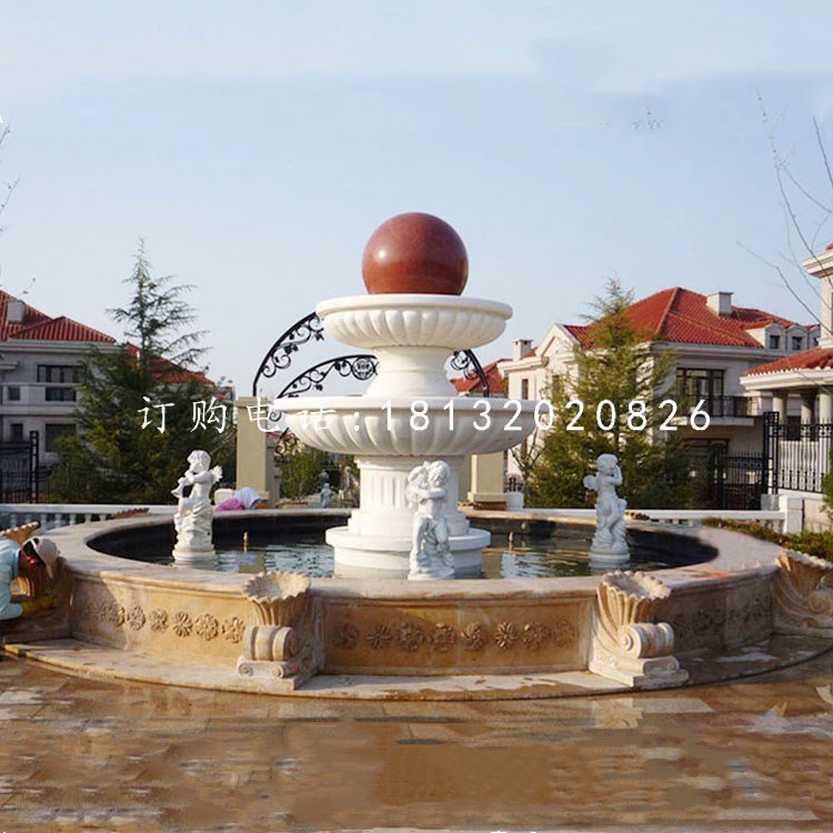 風水球噴泉，小區景觀石雕
