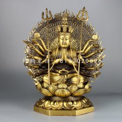 千手觀音銅雕，鑄銅佛像雕塑