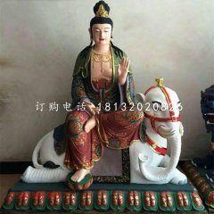 普賢菩薩雕塑，玻璃鋼佛像