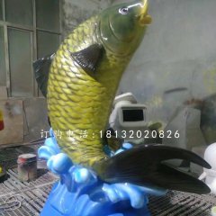 玻璃鋼魚，中華倒刺鲃雕塑