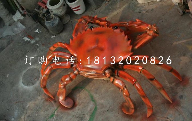 玻璃鋼螃蟹，海鮮雕塑