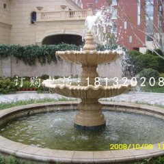 雙層砂巖噴泉小區噴泉石雕