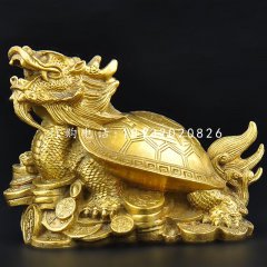 龍龜銅雕，招財龍龜銅雕