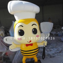 廚師小蜜蜂雕塑，卡通雕塑