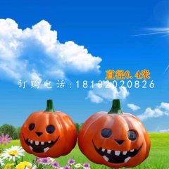南瓜燈雕塑，玻璃鋼卡通雕塑
