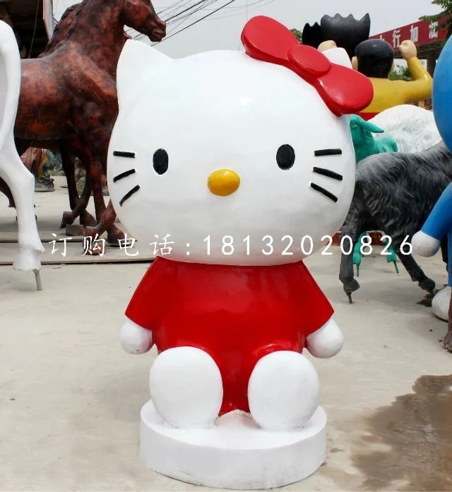 玻璃鋼卡通雕塑，hello kitty雕塑 (1)