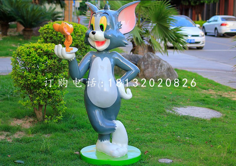 湯姆貓雕塑，卡通雕塑