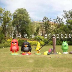 憤怒的小鳥(niǎo)雕塑，玻璃鋼卡通雕塑