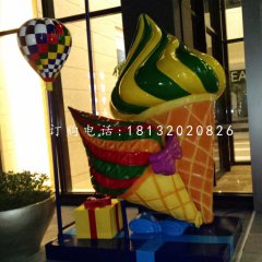 冰淇淋雕塑，玻璃鋼彩繪雕塑