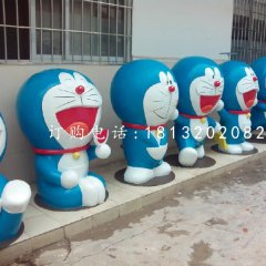 機器貓雕塑，玻璃鋼卡通擺件