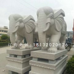 大理石大象，廣場(chǎng)動(dòng)物石雕