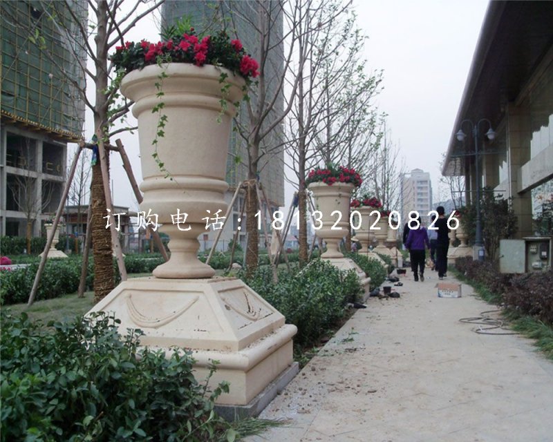 石花盆，小區景觀石雕