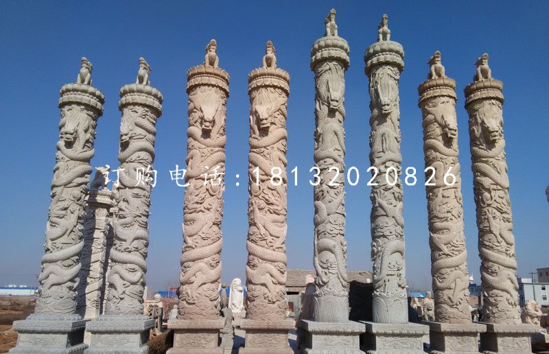 龍柱石雕，廣場(chǎng)石雕柱子