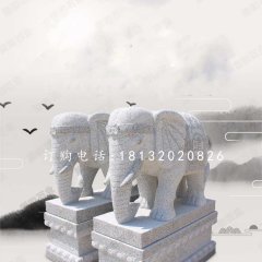 小象石雕，大理石動(dòng)物雕塑