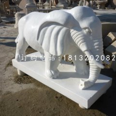 動(dòng)物石雕，廣場(chǎng)漢白玉大象石雕