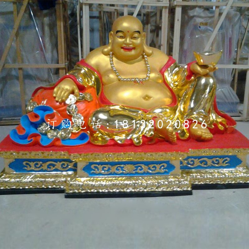 大肚彌勒佛像，玻璃鋼佛像