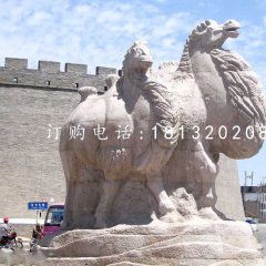 駱駝石雕，大理石動物雕塑