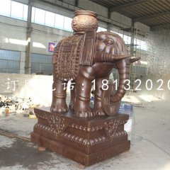 馱寶大象銅雕 企業門口銅大象